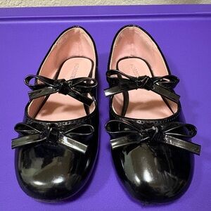 Nordstrom Black Flats with Bows